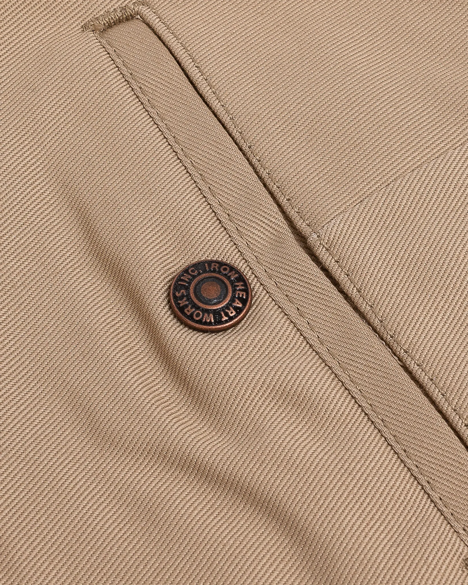 9oz Mercerised Selvedge Cotton Chinos - Khaki
