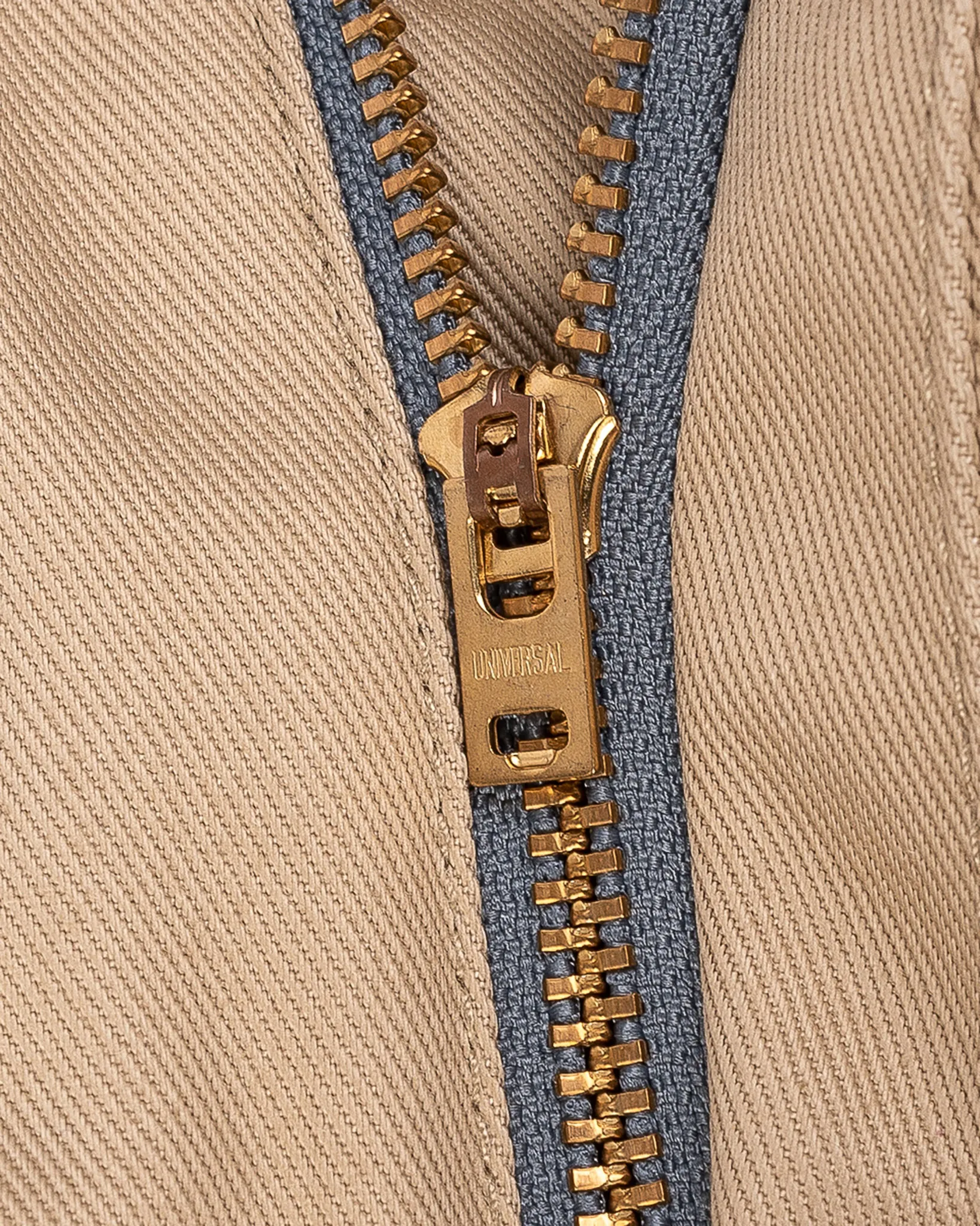 9oz Mercerised Selvedge Cotton Chinos - Khaki