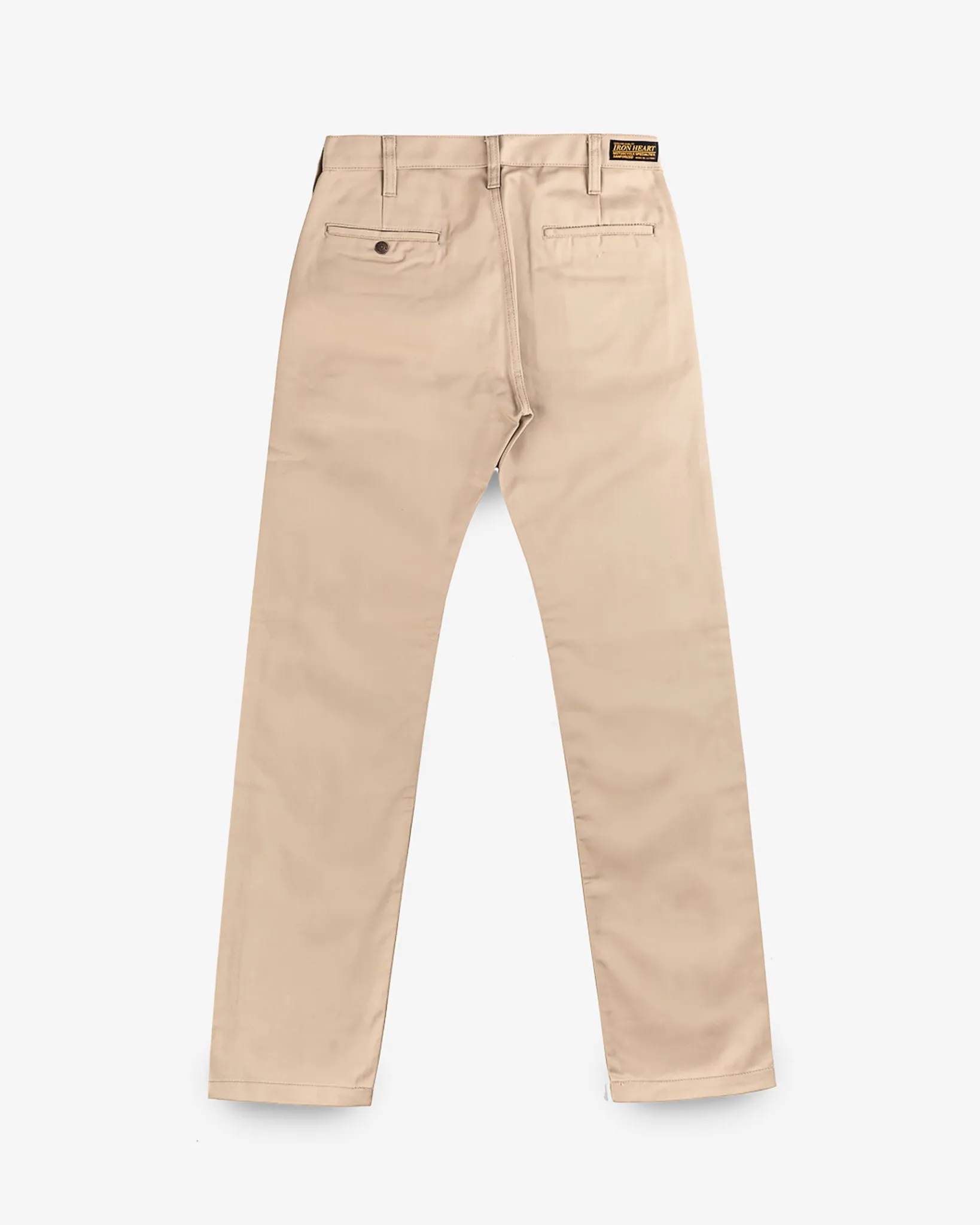 9oz Mercerised Selvedge Cotton Chinos - Khaki