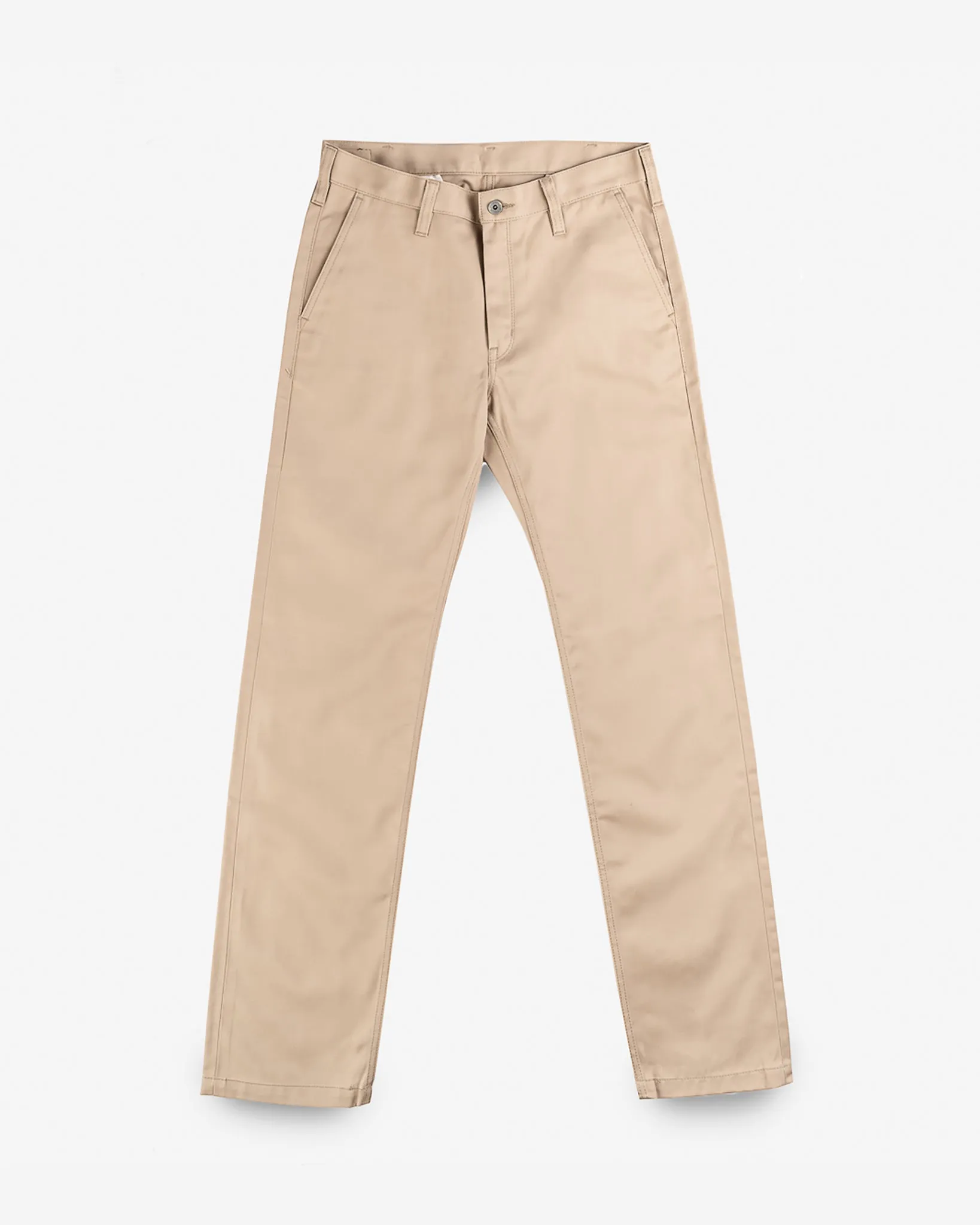9oz Mercerised Selvedge Cotton Chinos - Khaki
