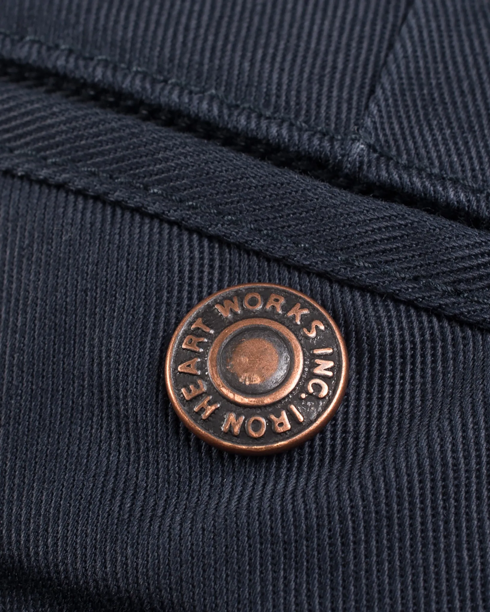 9oz Mercerised Selvedge Cotton Slim Tapered Chinos - Navy