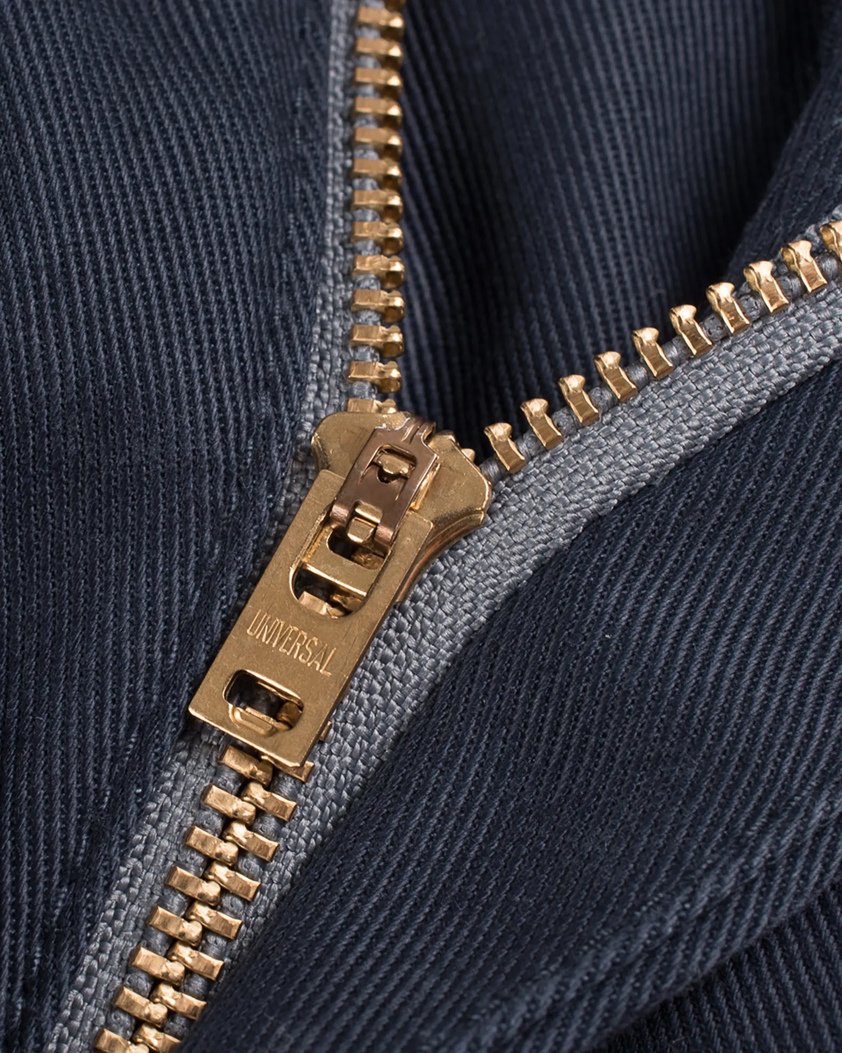 9oz Mercerised Selvedge Cotton Slim Tapered Chinos - Navy