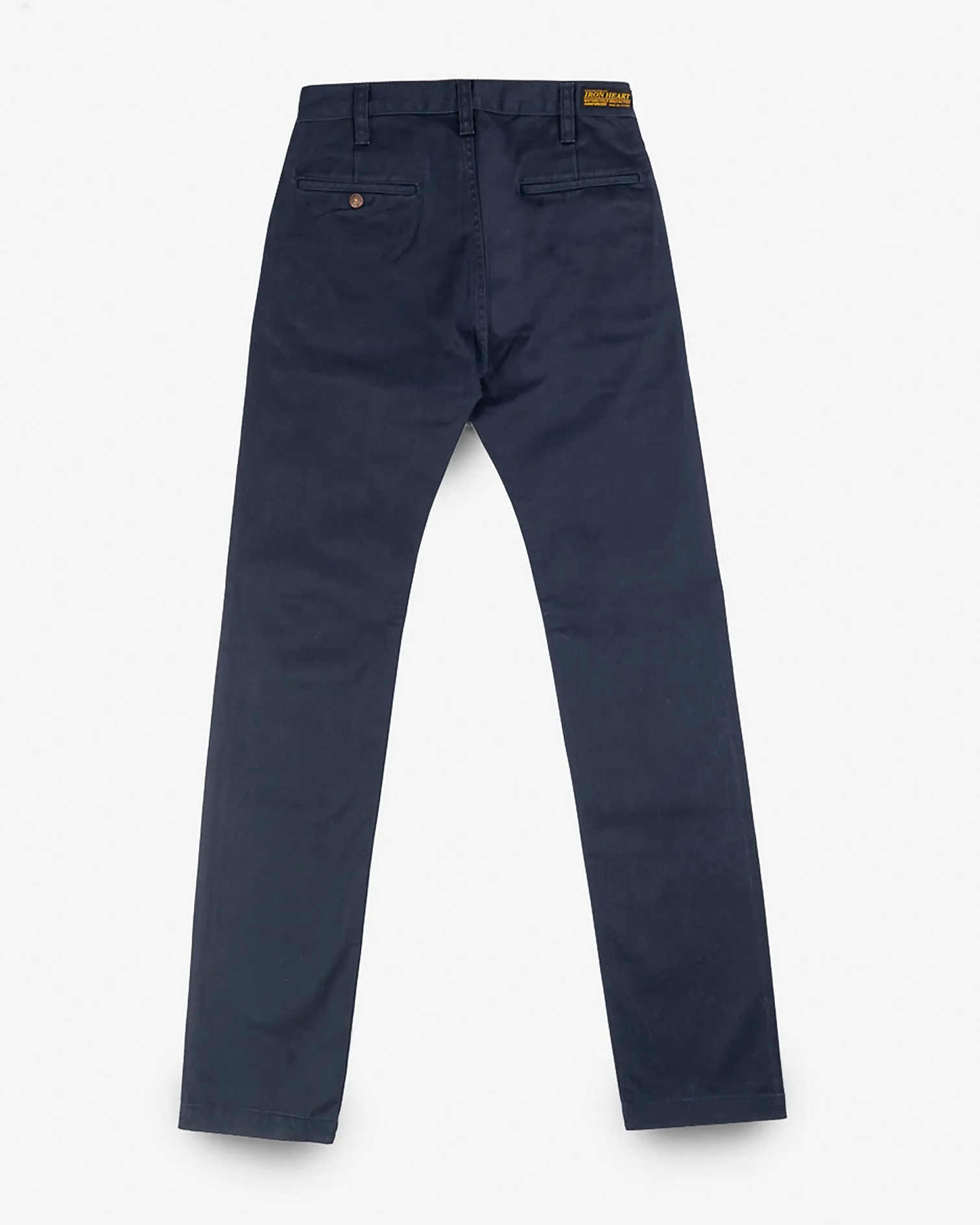 9oz Mercerised Selvedge Cotton Slim Tapered Chinos - Navy
