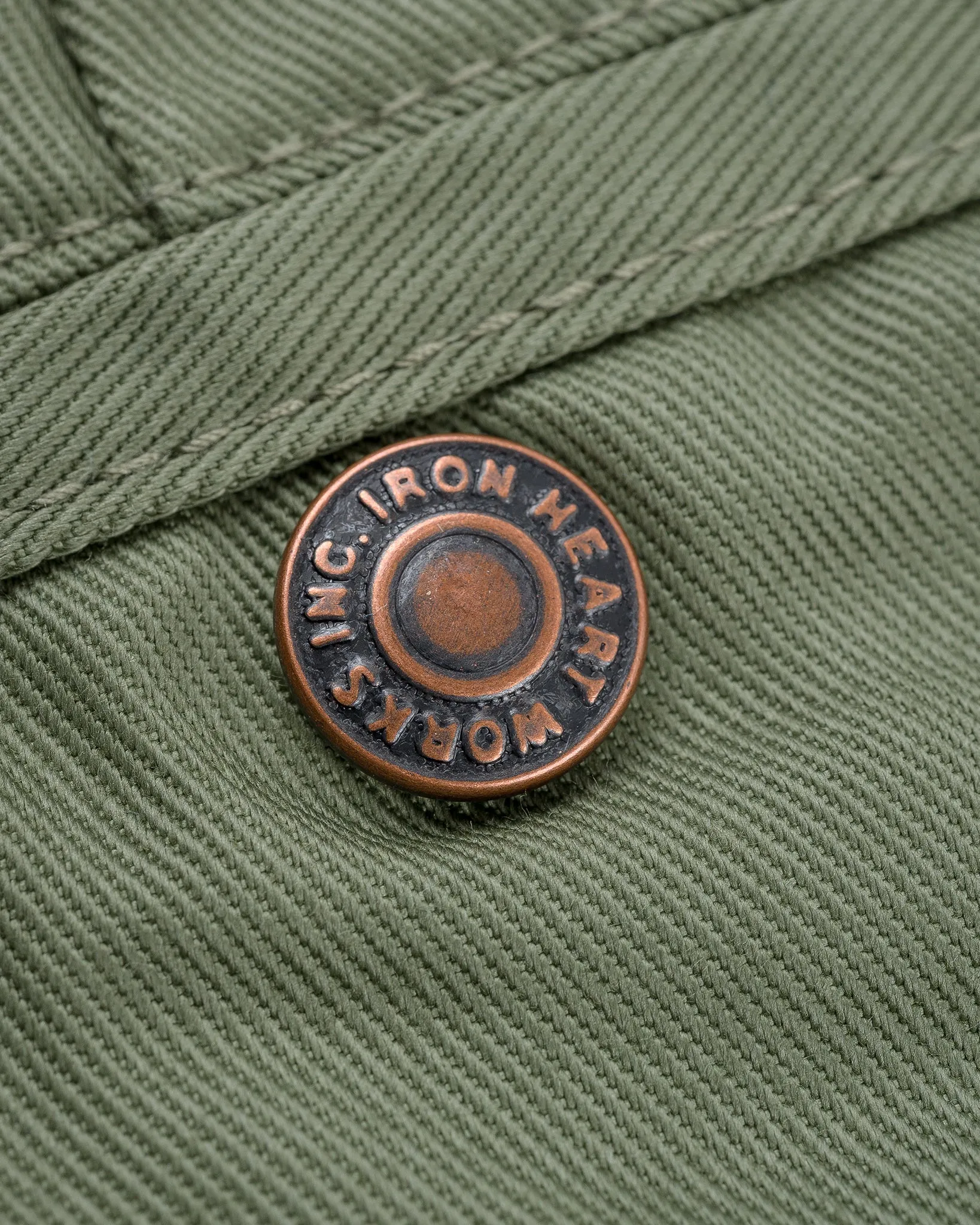 9oz Mercerised Selvedge Cotton Slim Tapered Chinos - Olive