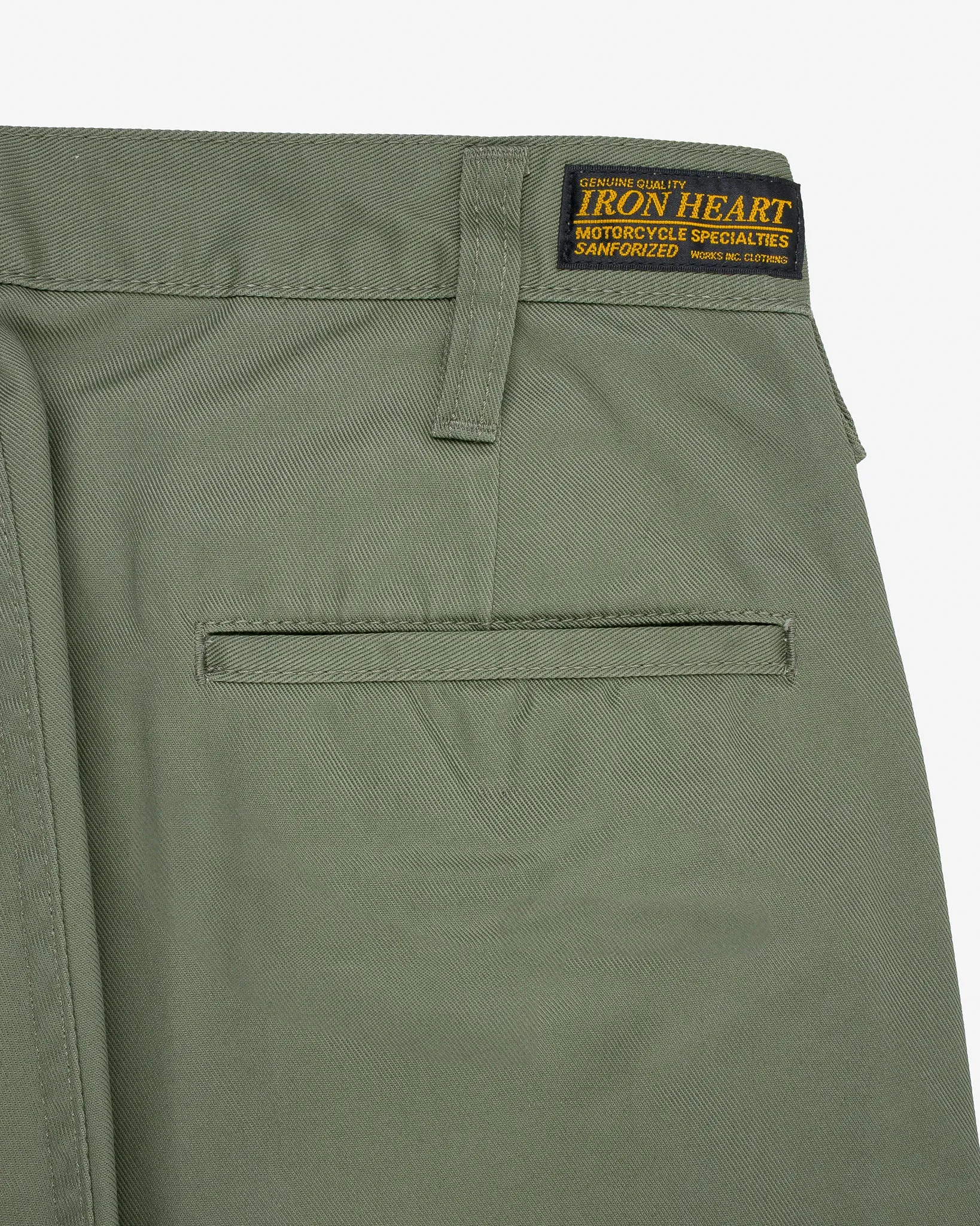9oz Mercerised Selvedge Cotton Slim Tapered Chinos - Olive