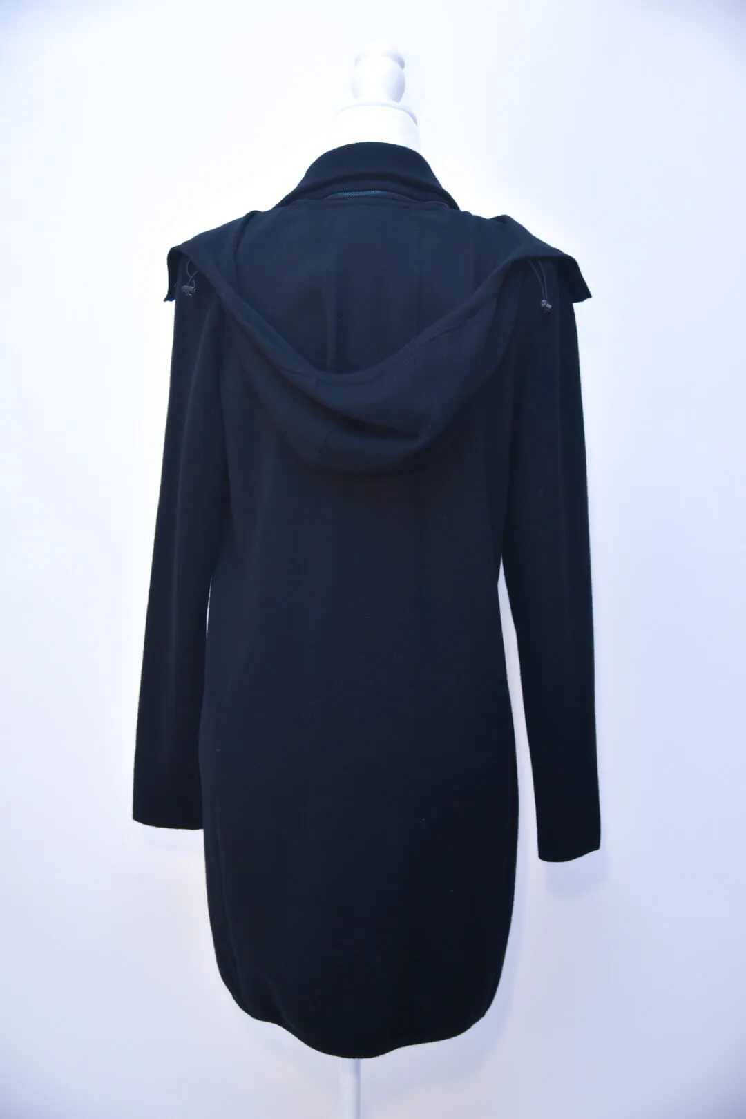 Akris Full Zip Knit Cardigan with Zip off Hood - Black