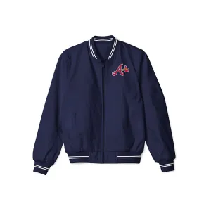 Atlanta Braves Navy Blue Bomber Jacket – Classic Lightweight Outerwear with Iconic Team Logo