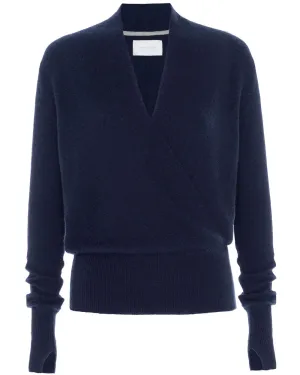 Baltic Navy Blue Phinneas Wrap Top