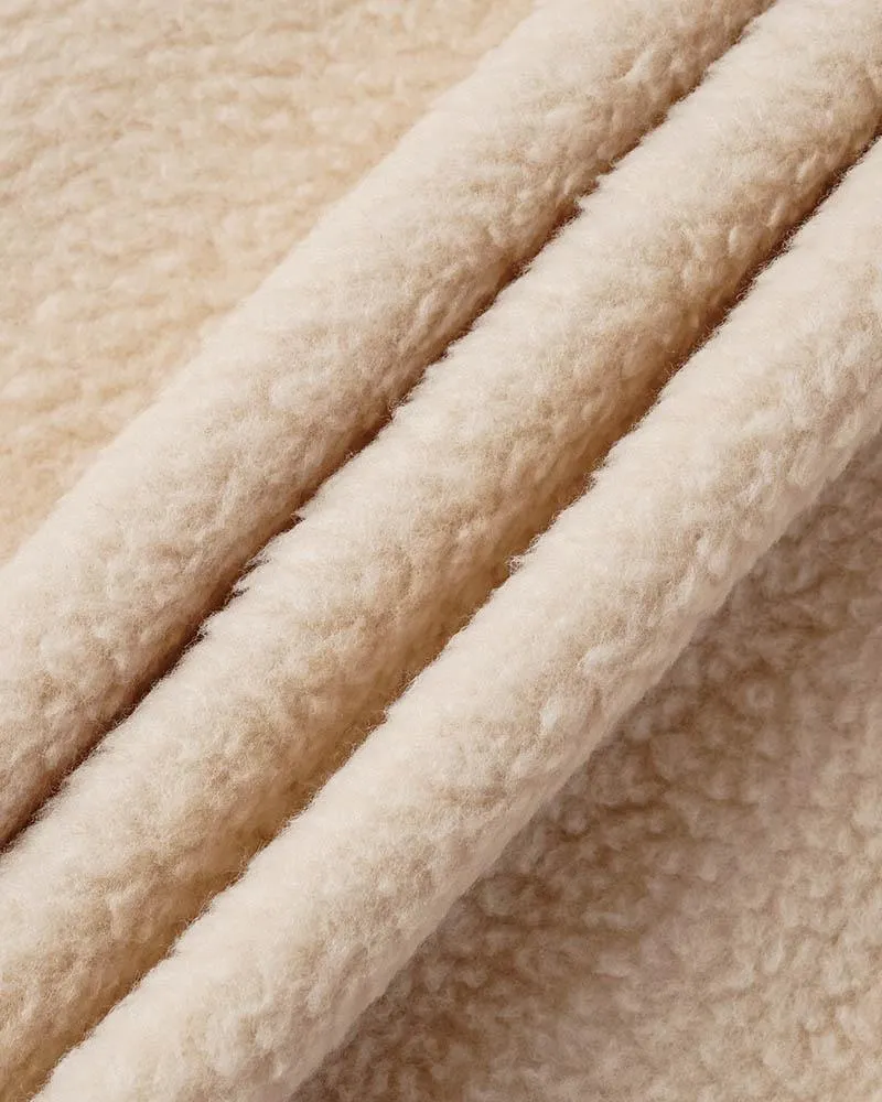 Bear Ear Fuzzy Zip Up Hooded Jacket