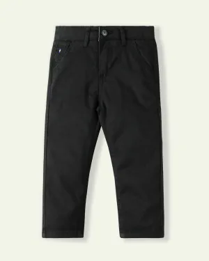Black Straight Fit Chinos