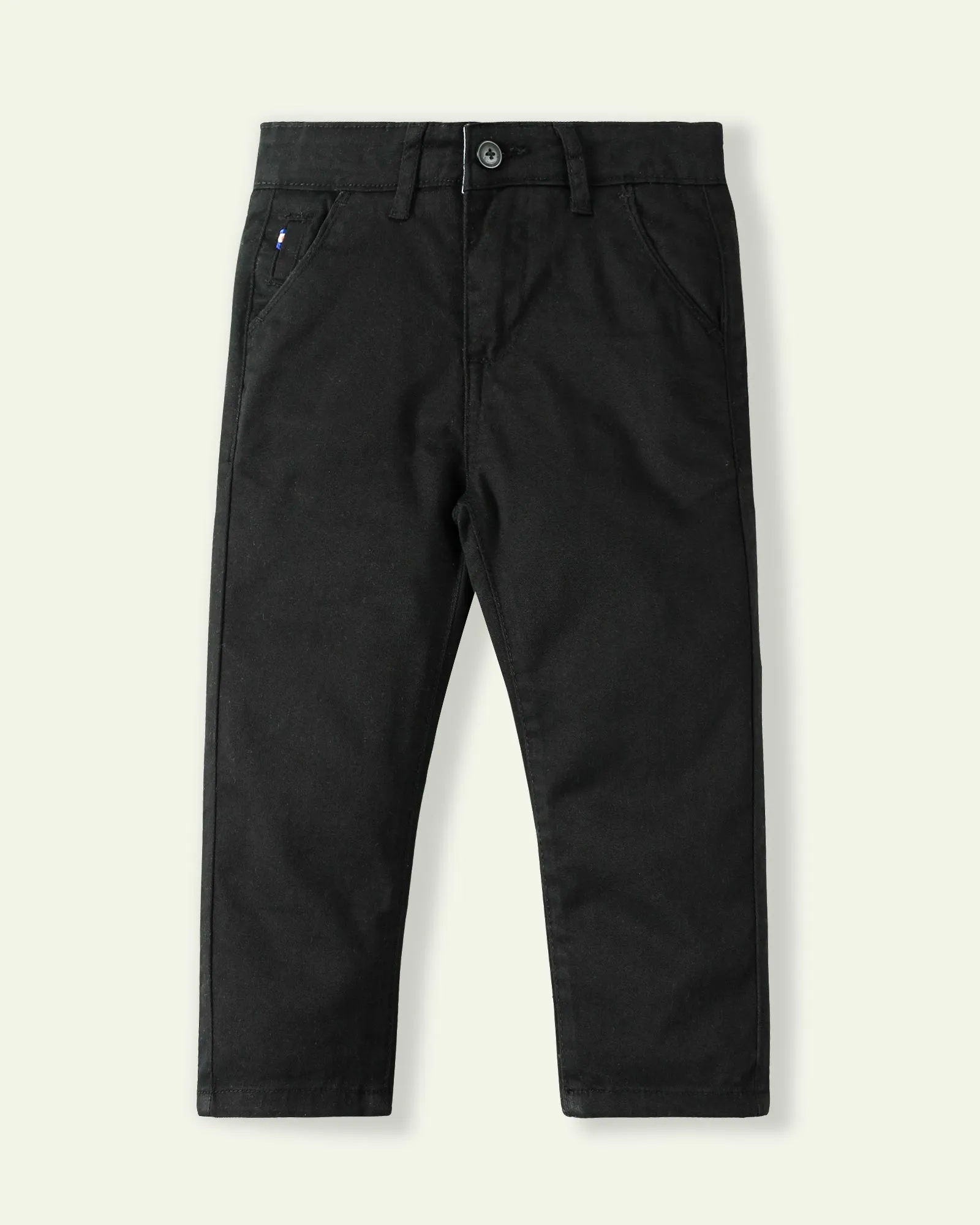 Black Straight Fit Chinos