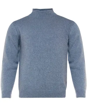 Blue Mockneck Sweater