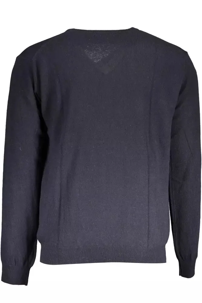 Blue Wool Men Sweater