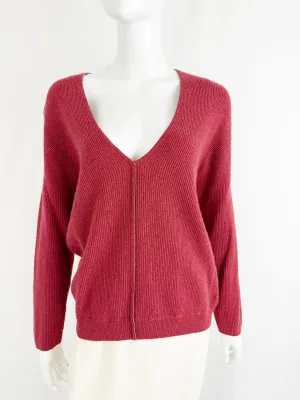 Brunello Cucinelli Cashmere V-Neck Sweater Size L