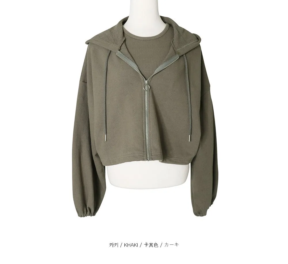 Bubble Hood Zip Up Set