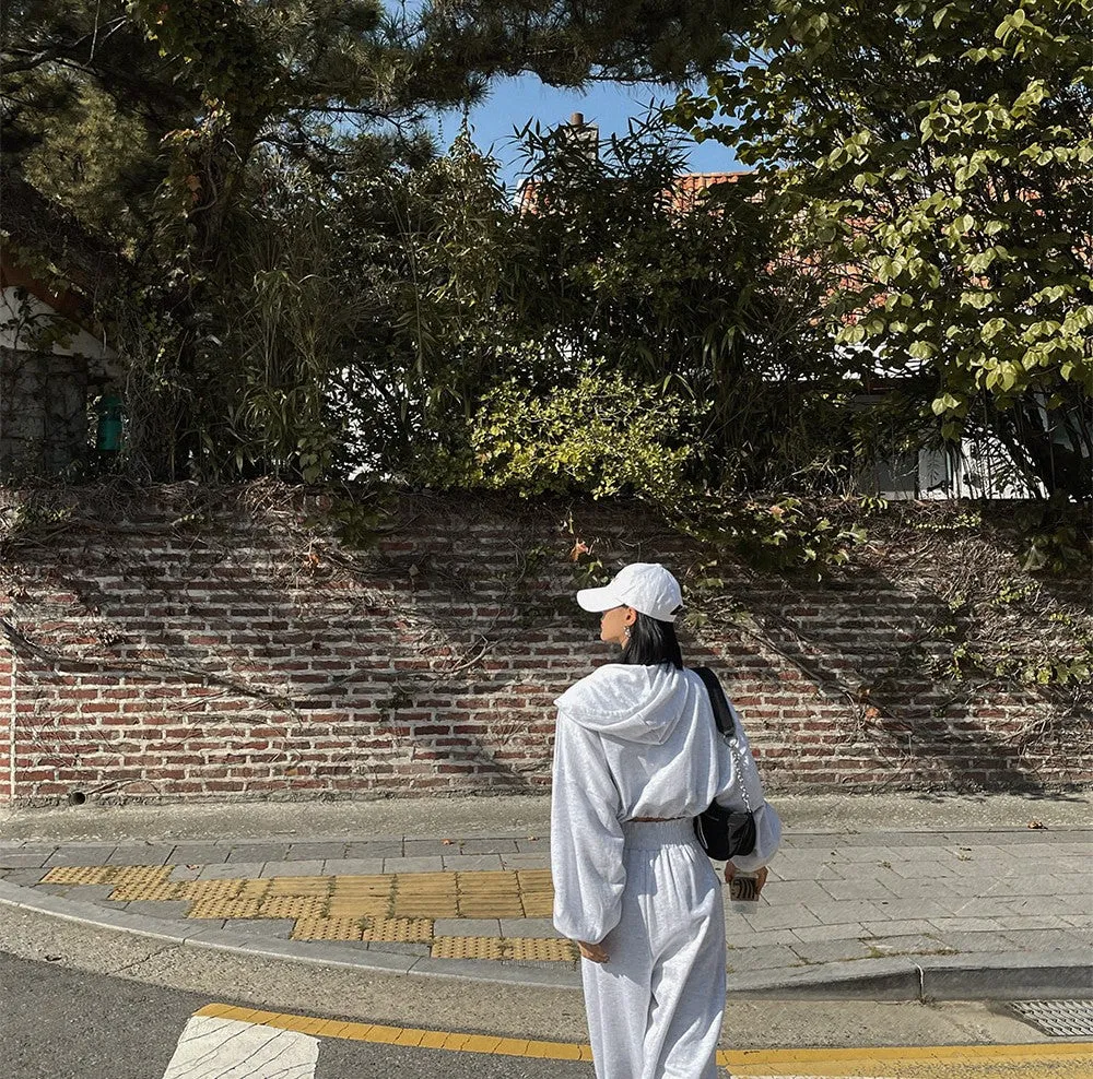 Bubble Hood Zip Up Set