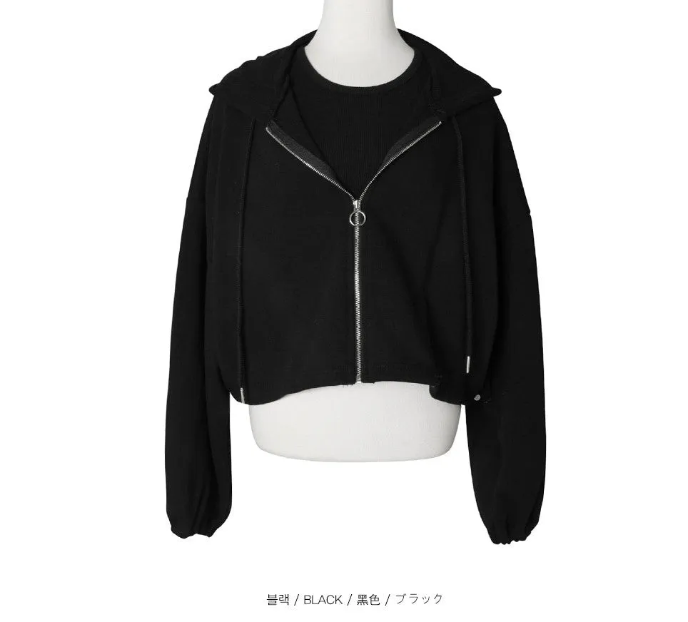 Bubble Hood Zip Up Set