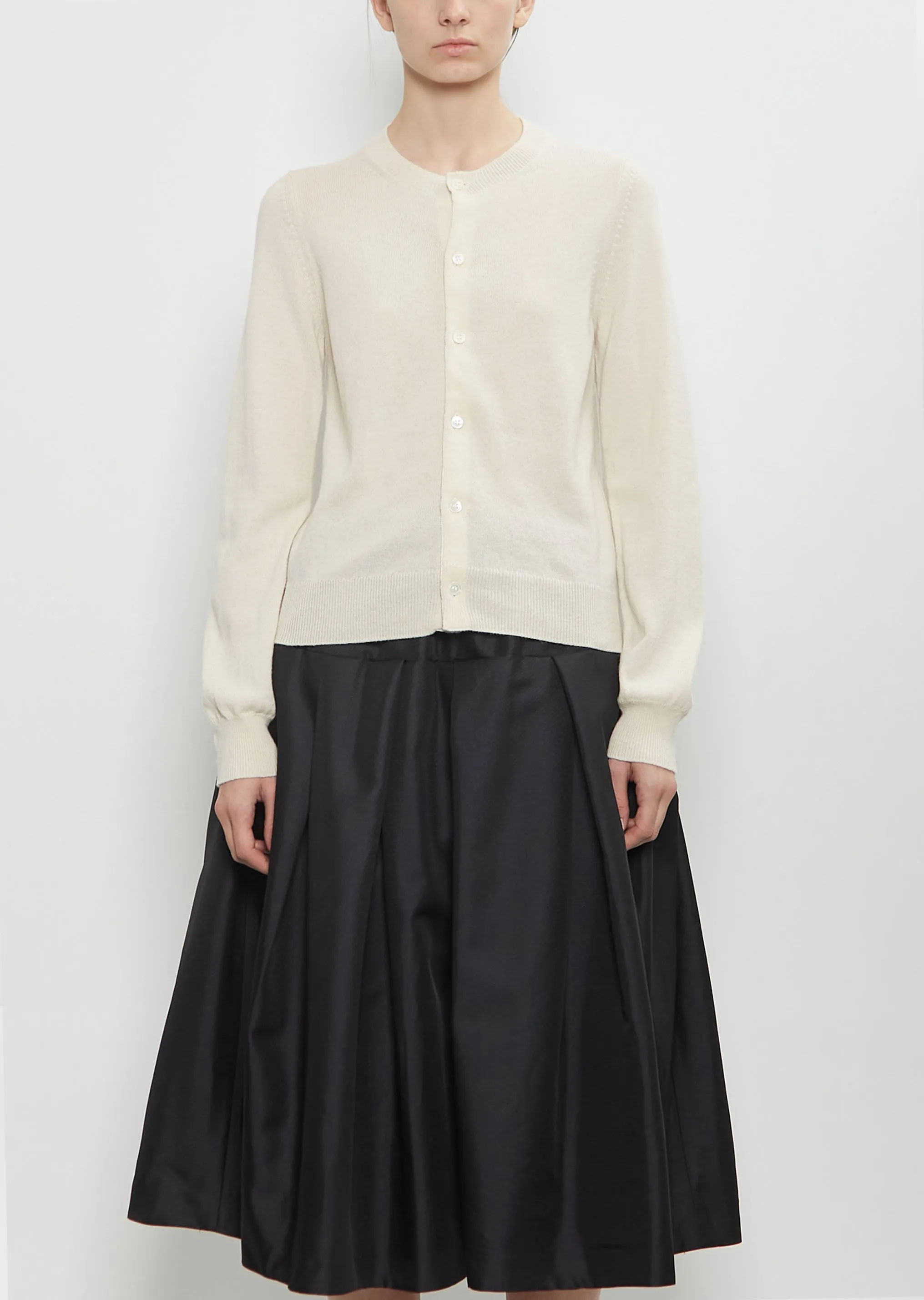 Cashmere Long Sleeve Cardigan — Off White