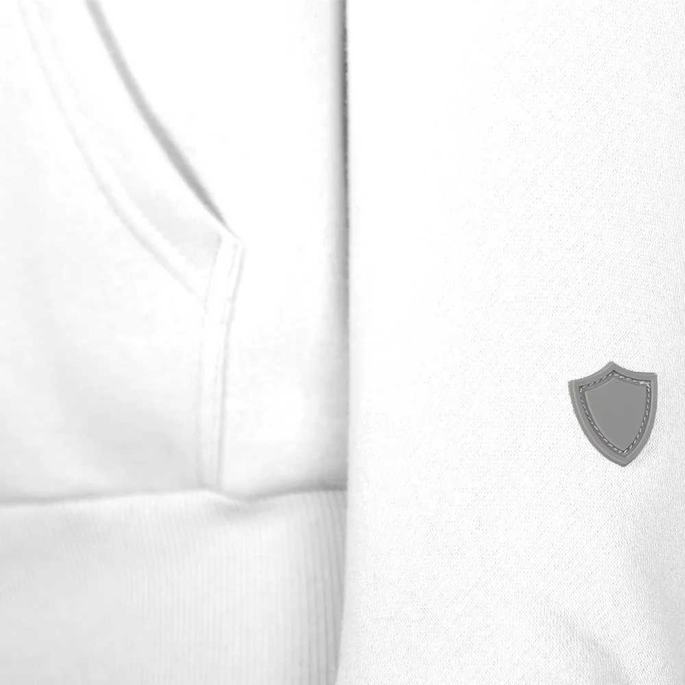 Classic Lined Hoodie | Ghost American Flag | White