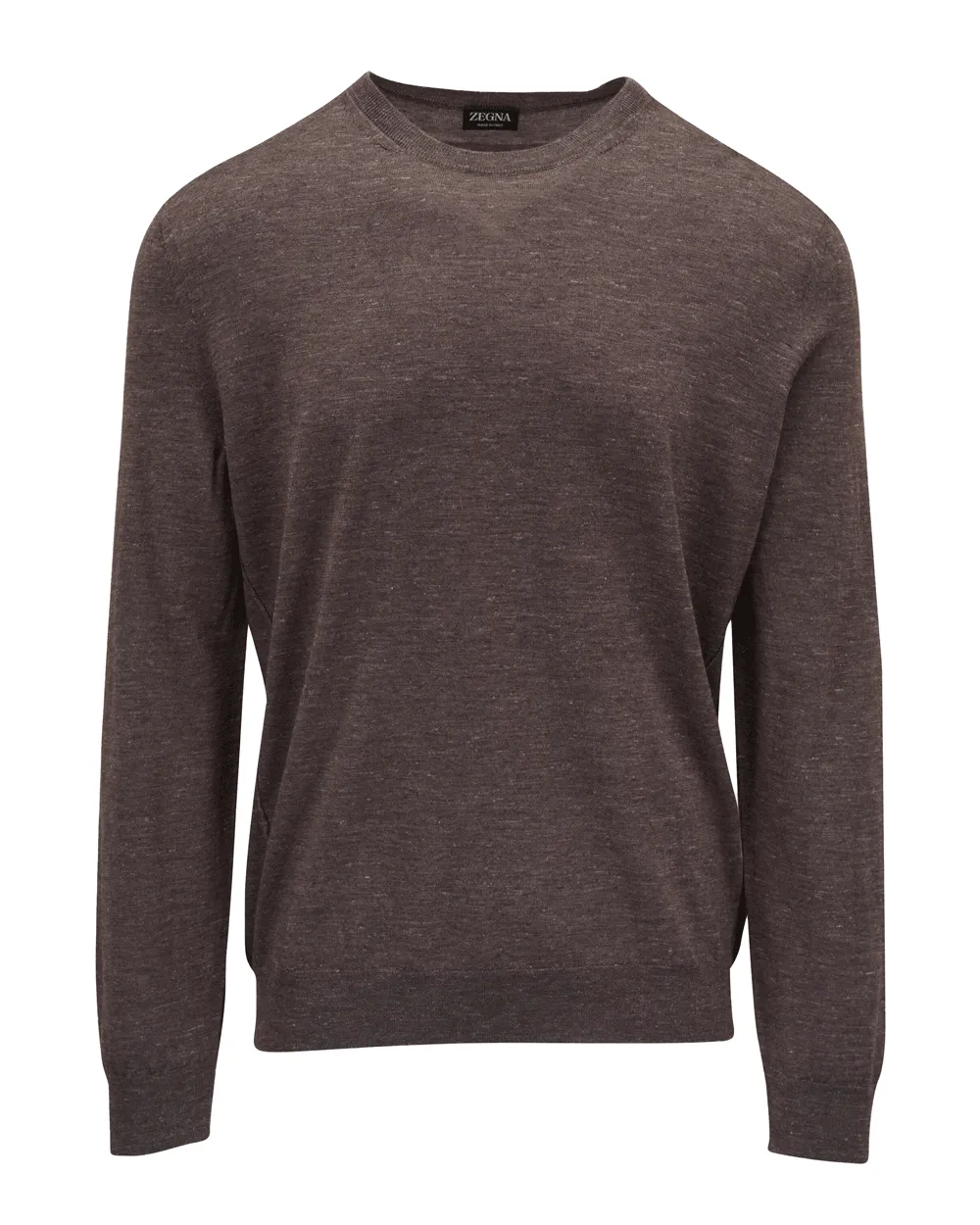 Dark Brown Melange Crewneck