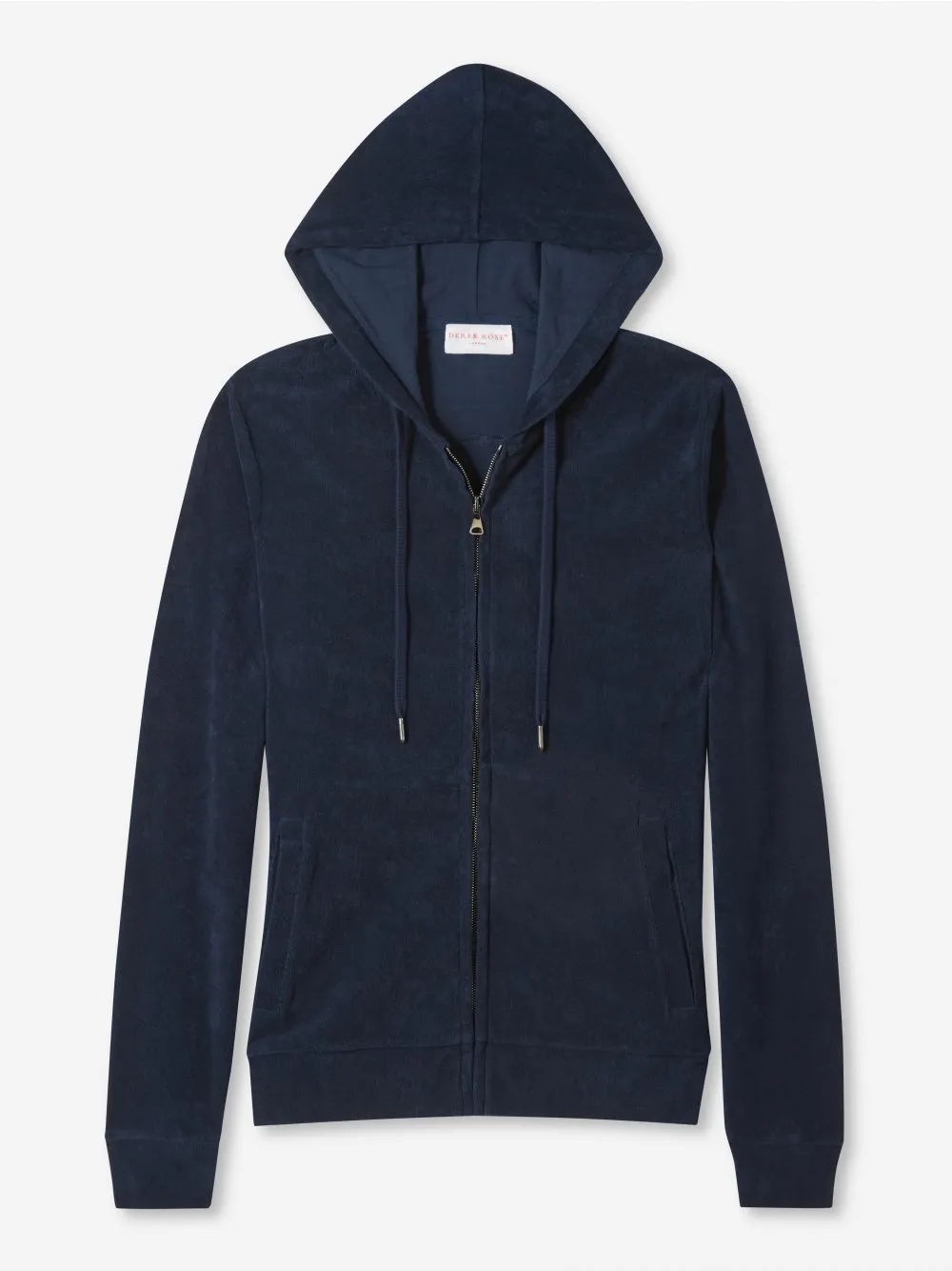 Derek Rose Terry Cotton Hoodie | Navy