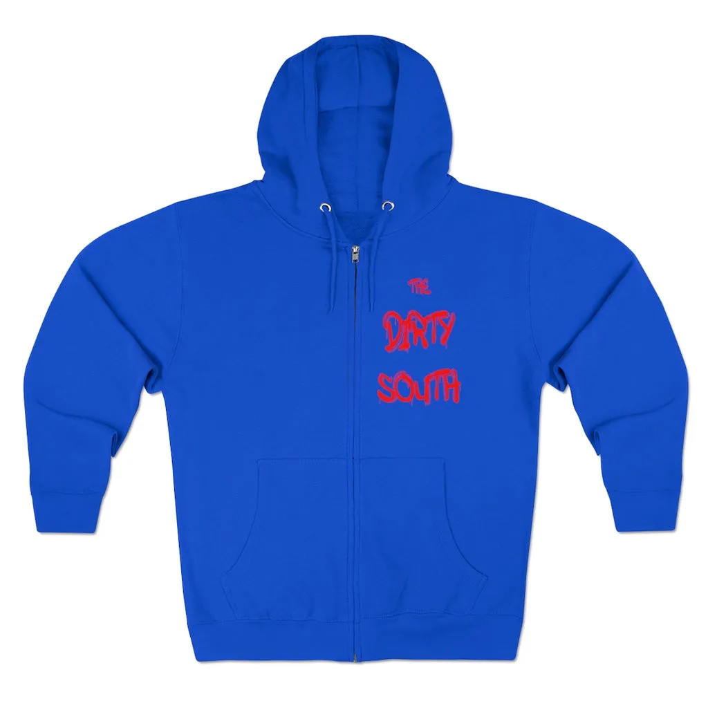 Dirty South Unisex Full Zip Hoodie, Custom Zip hoodie, Personalized Zip hoodie, Dirty South