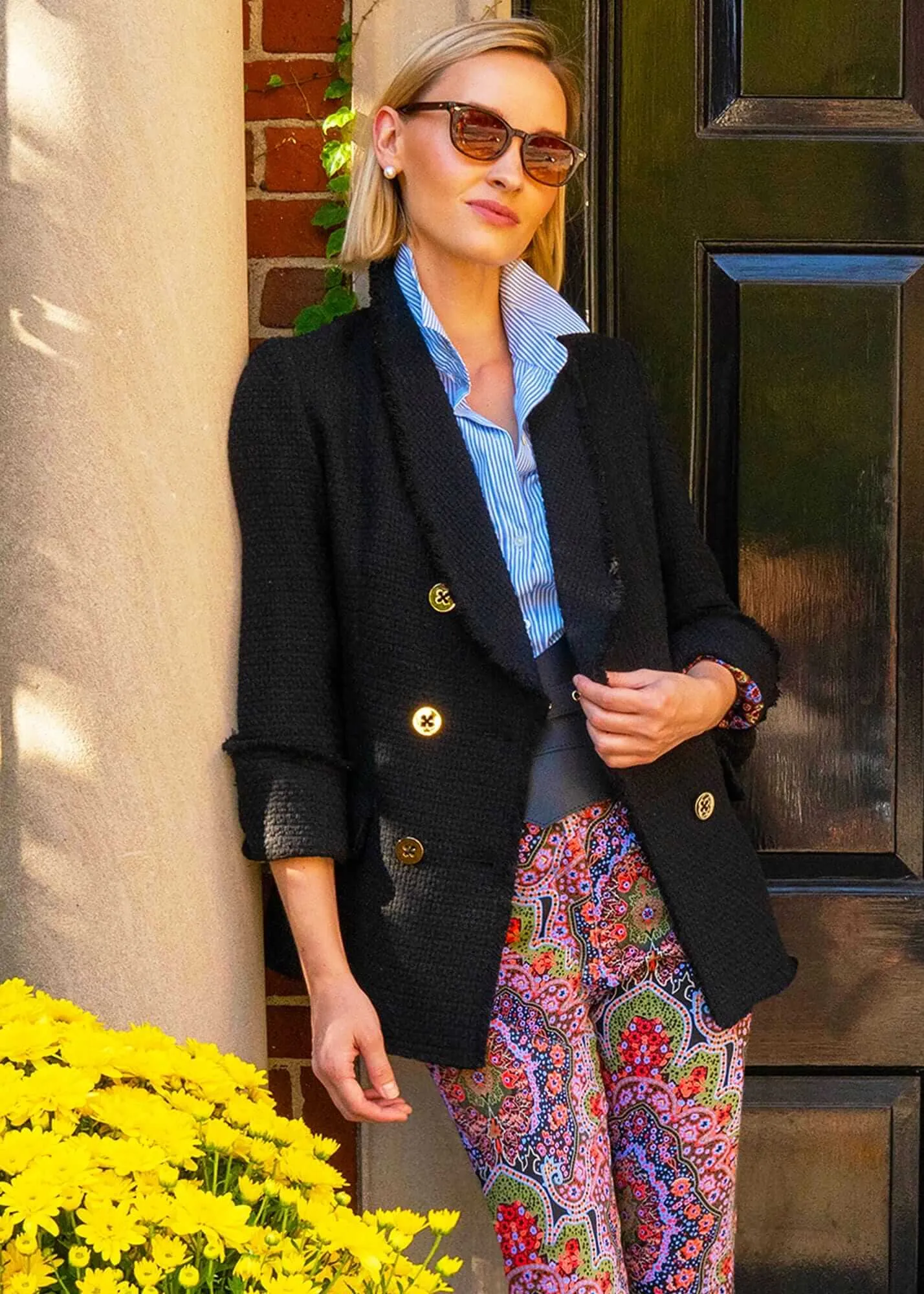Double Breasted Blazer - Solid - Final Sale