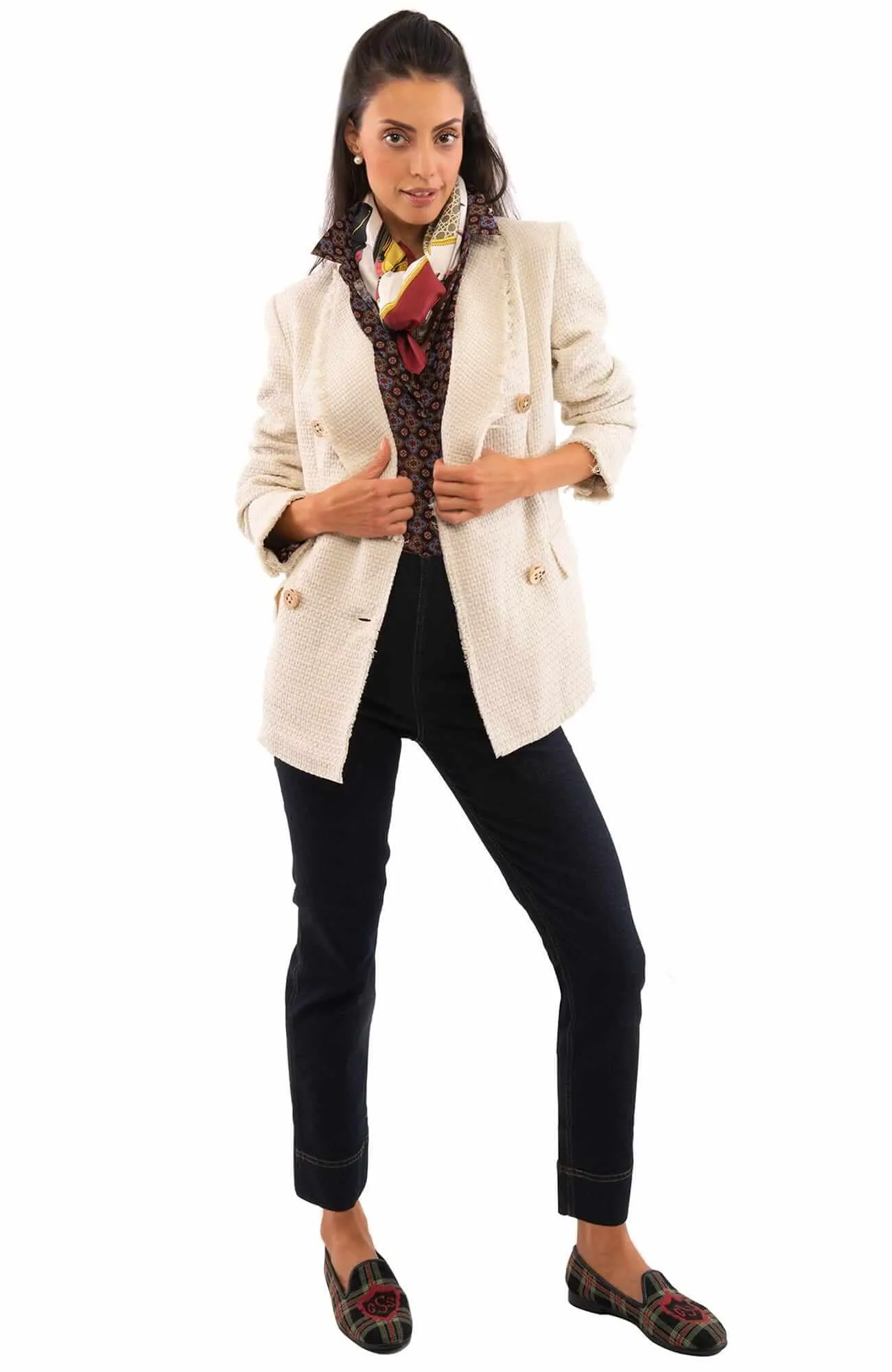 Double Breasted Blazer - Solid - Final Sale
