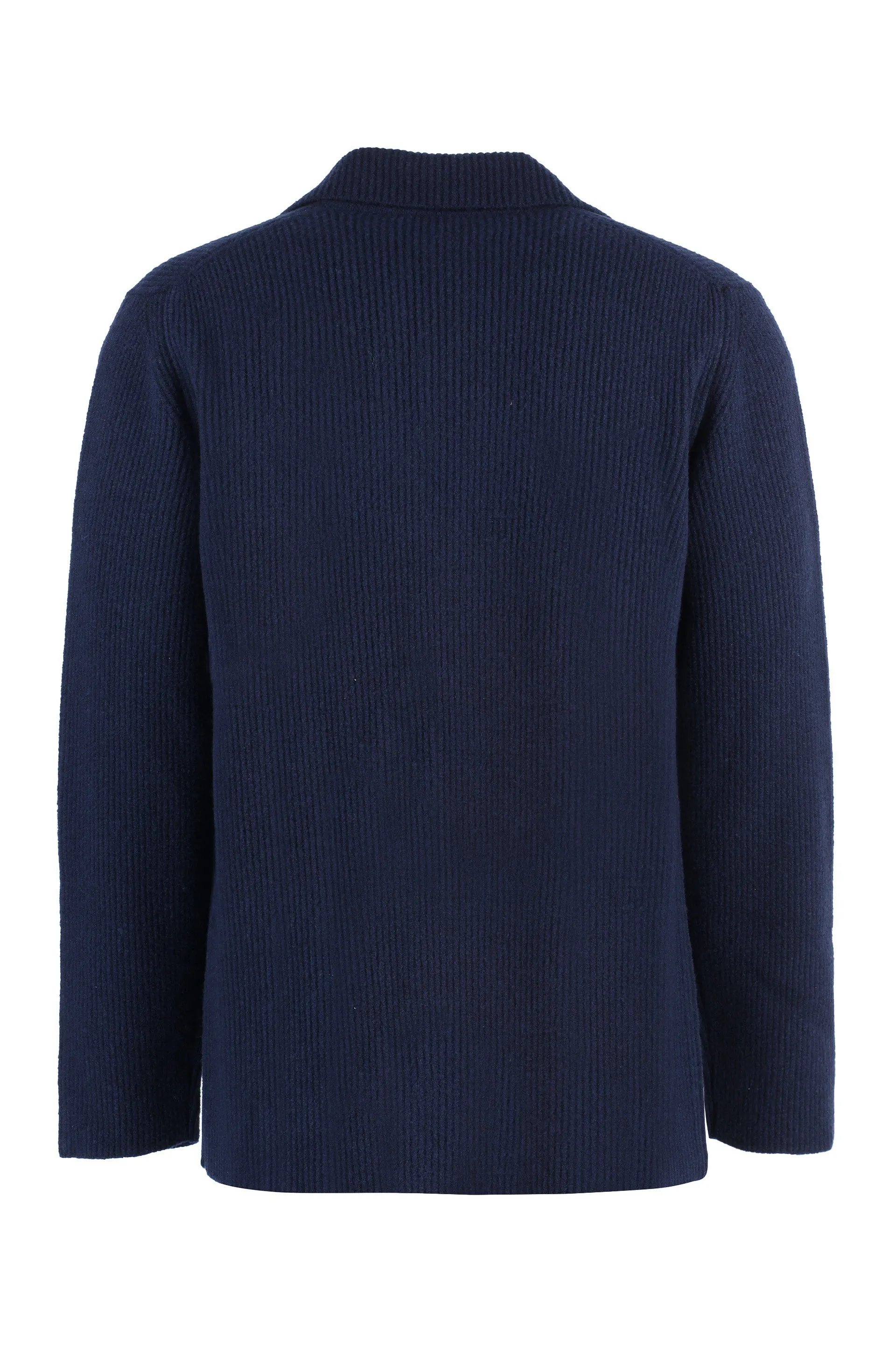 Double-breasted knit jacket