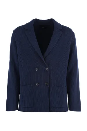 Double-breasted knit jacket