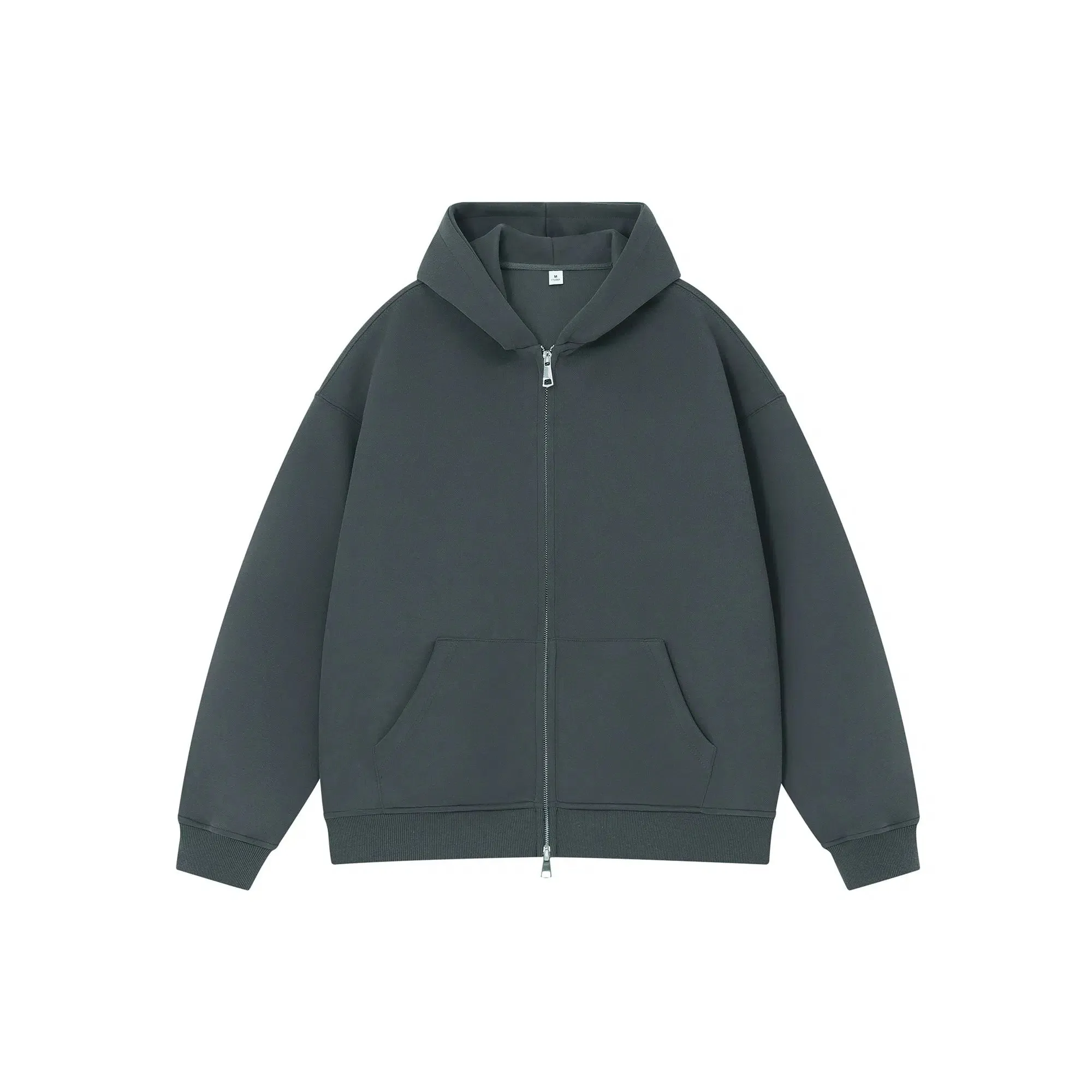Drawstring Zip-Up Hooded Jacket