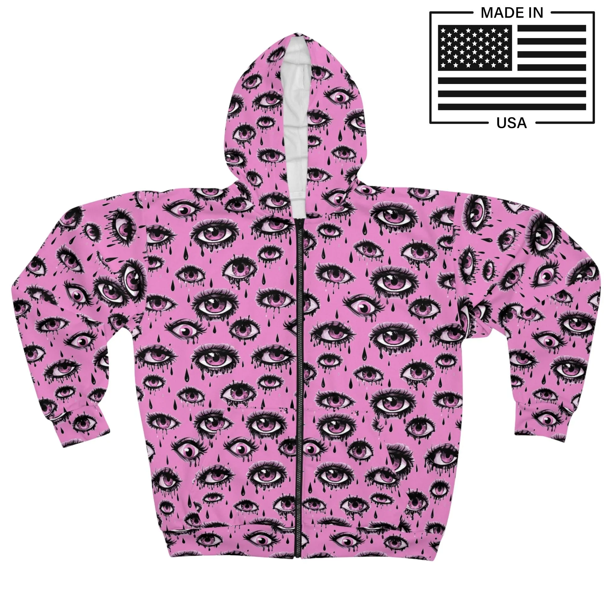 Drippy Eyes Zip Up Hoodie