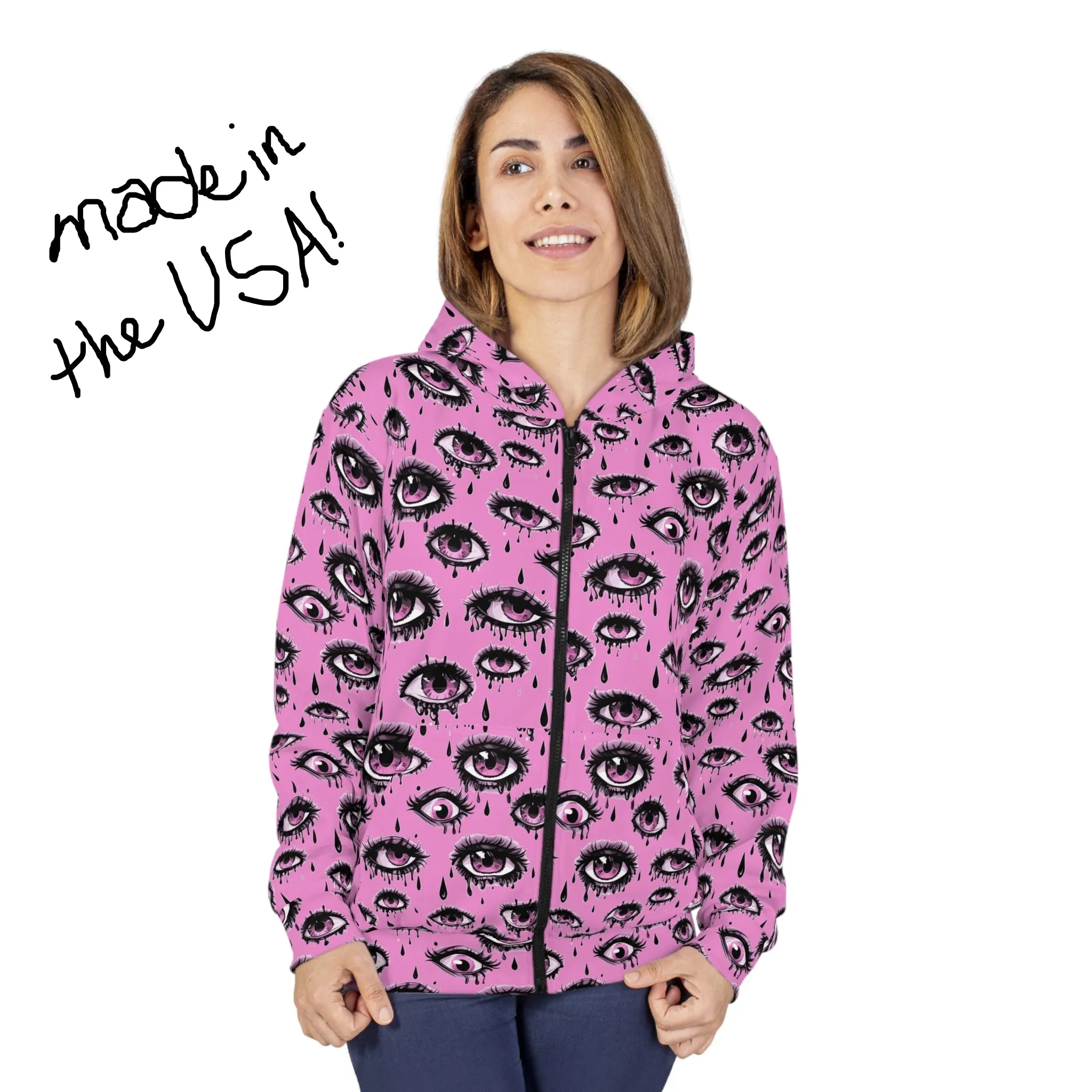 Drippy Eyes Zip Up Hoodie