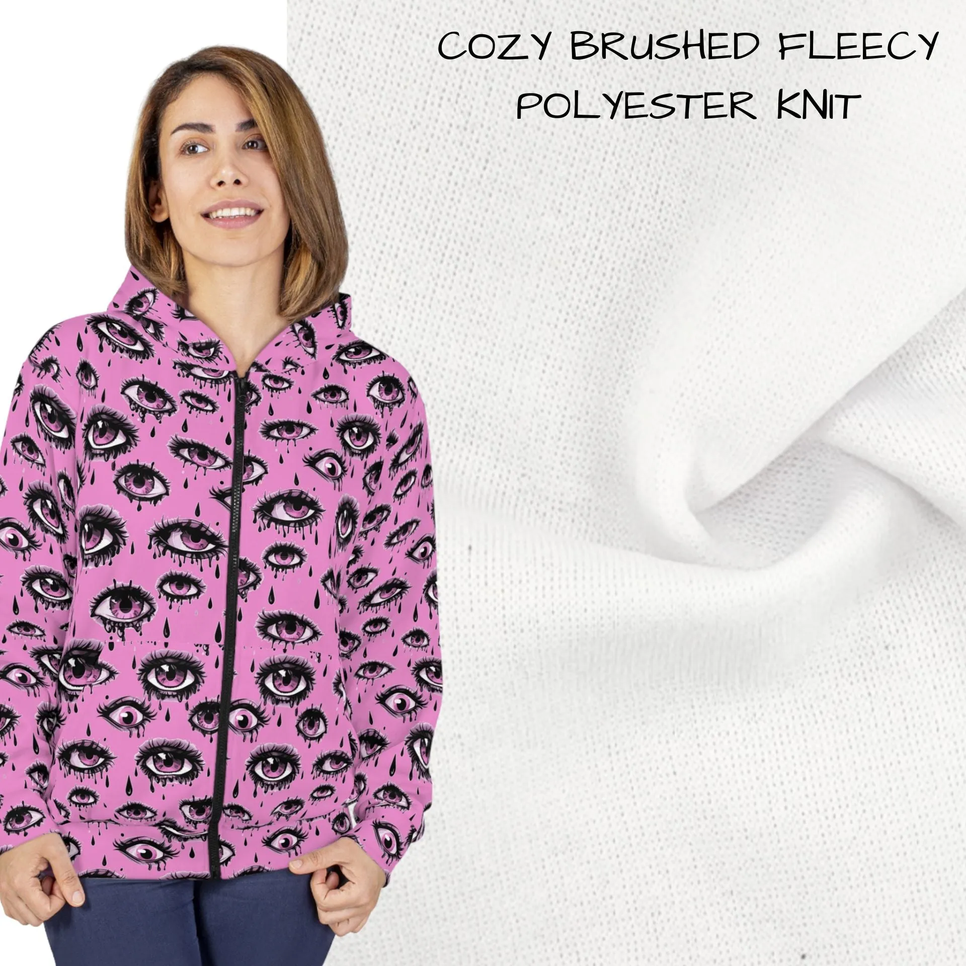 Drippy Eyes Zip Up Hoodie