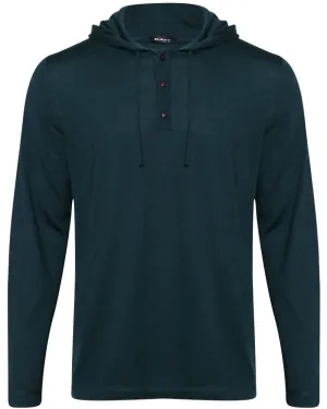 Emerald Silk Three Button Hoodie