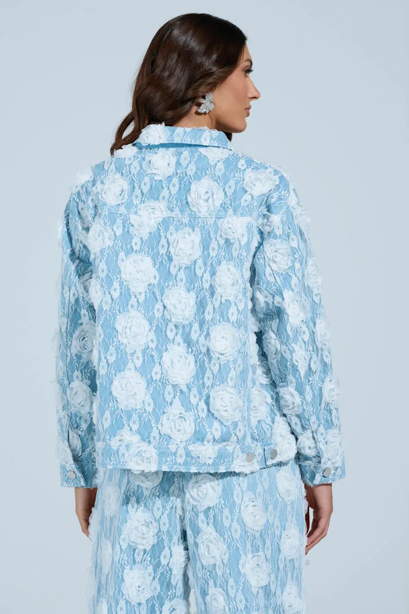 FOLLOW MY LEAD APPLIQUE DENIM JACKET