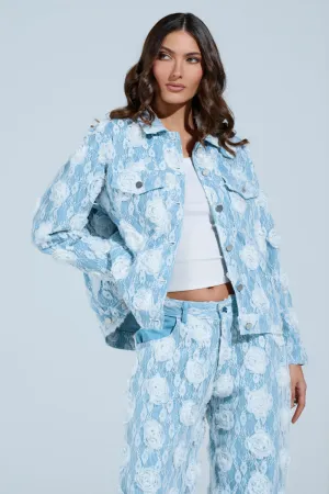 FOLLOW MY LEAD APPLIQUE DENIM JACKET