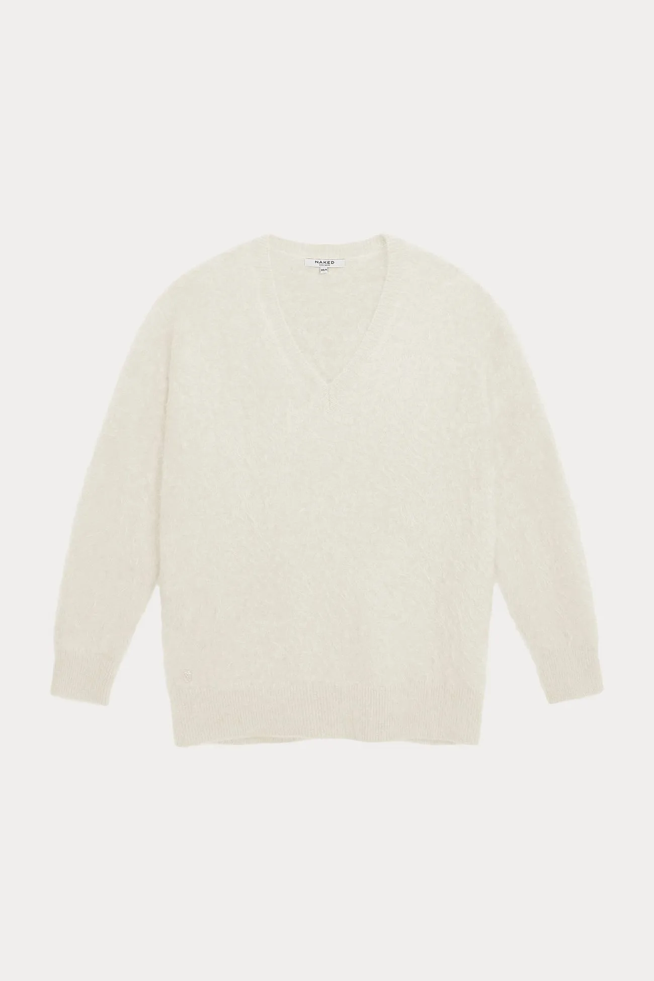 GLADYS BRUSHED CASHMERE V-NECK SWEATER