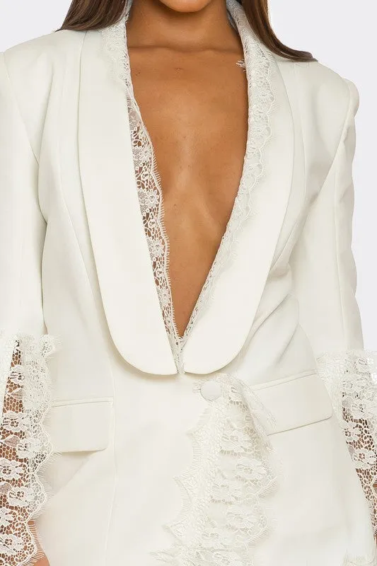 Graceful Lace Blazer