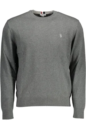 Gray Cotton Mens Sweater