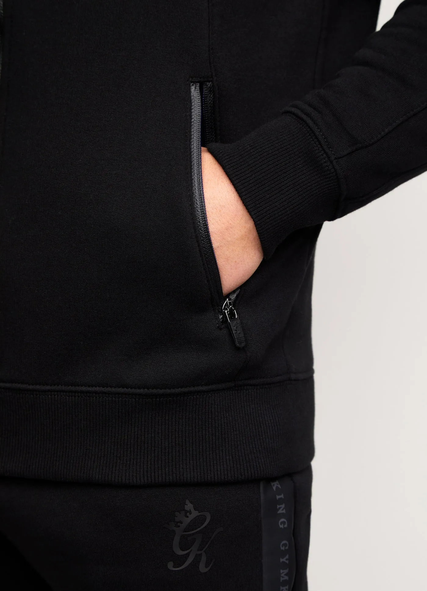 Gym King Ambition Zip Up Hoodie Black