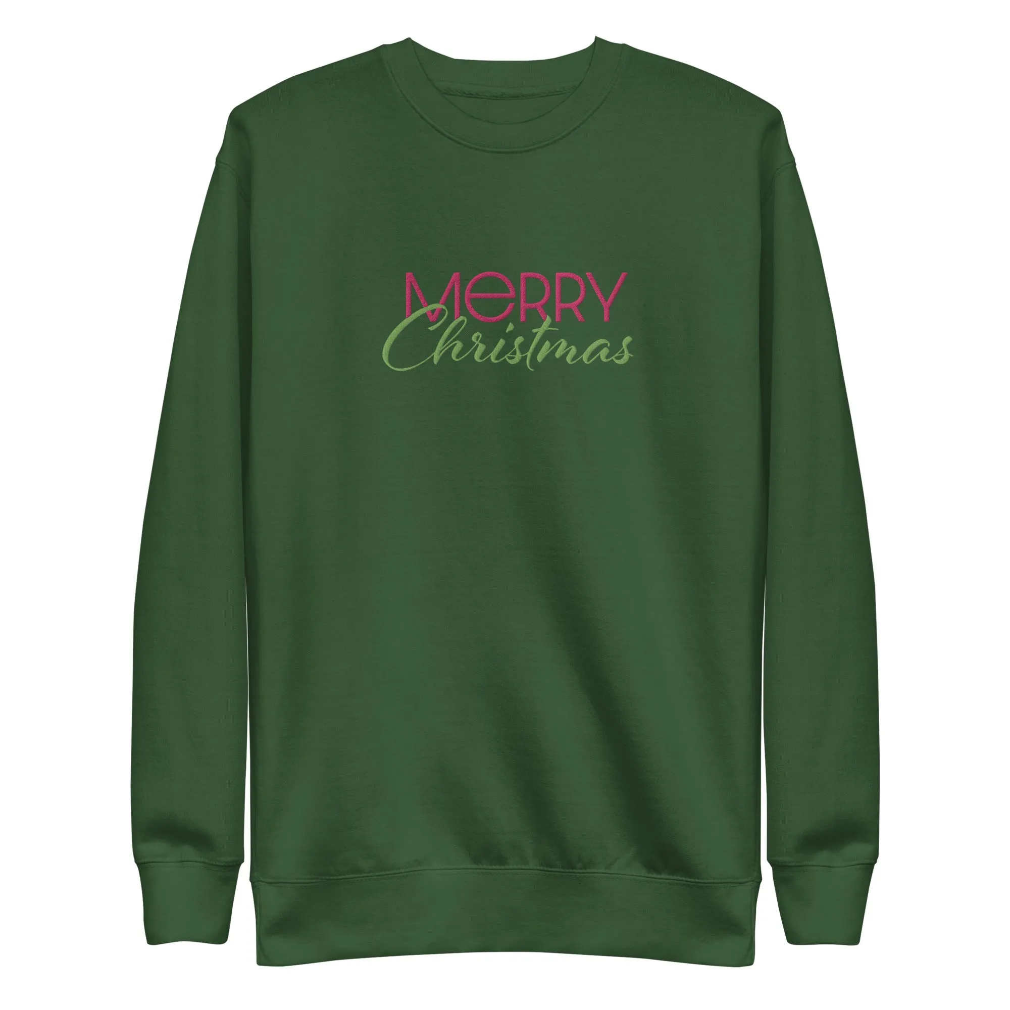 Holiday - Merry Christmas - Unisex Premium Sweatshirt - Embroidery