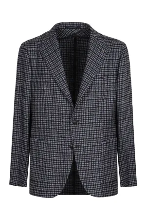 Houndstooth pattern blazer