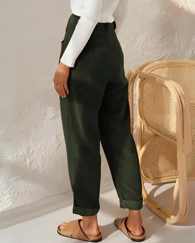 Kenna | High Waisted Flowy Suit Trousers