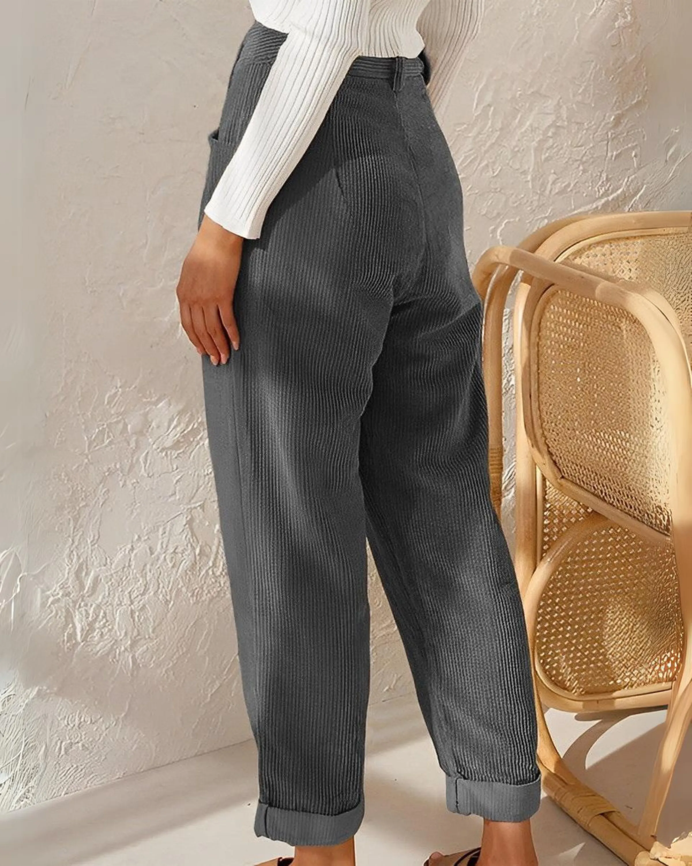 Kenna | High Waisted Flowy Suit Trousers