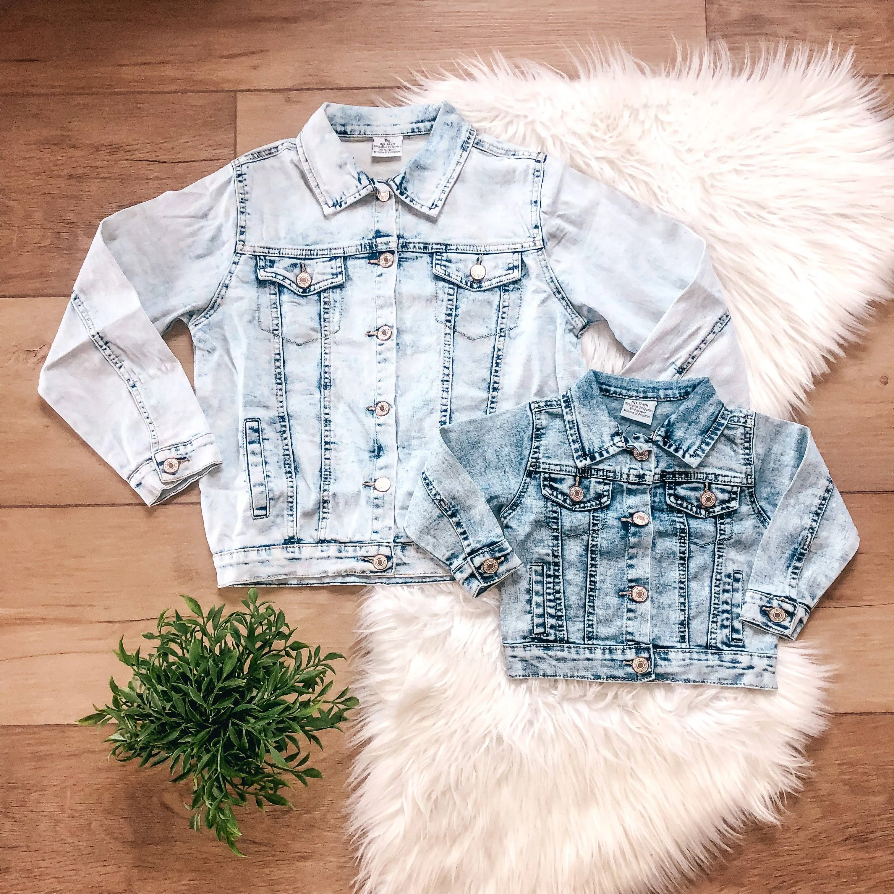 Kids Acid Washed Denim Jacket with Pockets | Unique Fashion Statement for Girls and Boys | Available in Five Sizes
