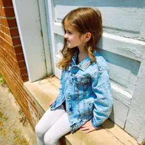 Kids Acid Washed Denim Jacket with Pockets | Unique Fashion Statement for Girls and Boys | Available in Five Sizes