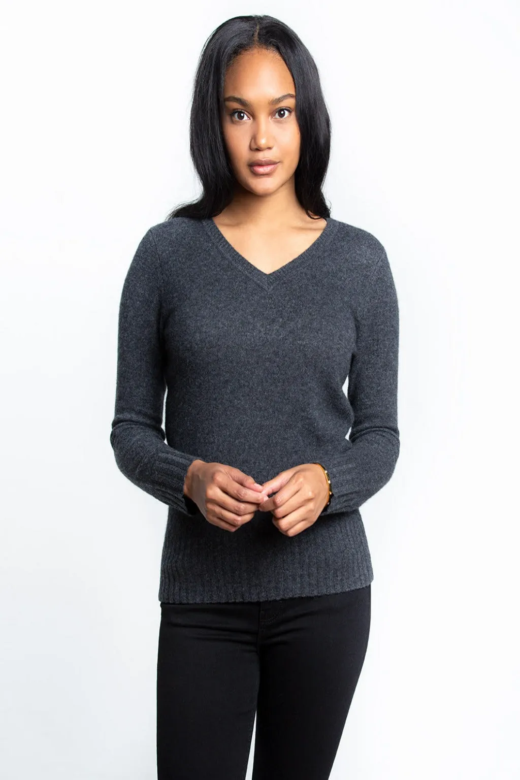 Kim Cashmere V-Neck Sweater