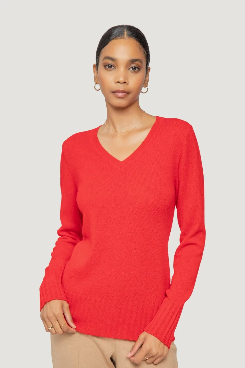Kim Cashmere V-Neck Sweater