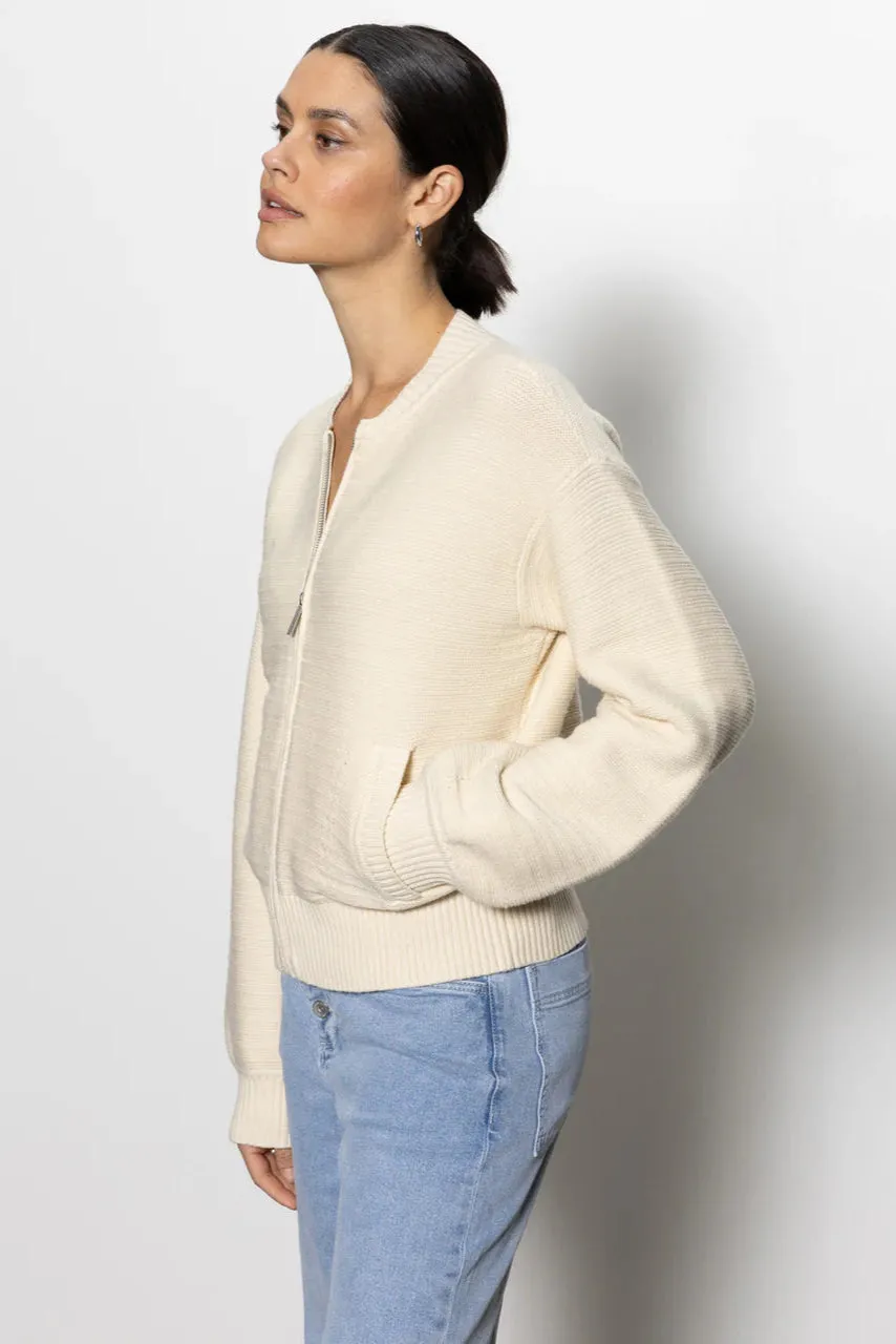 Knitted Bomber in Muslin